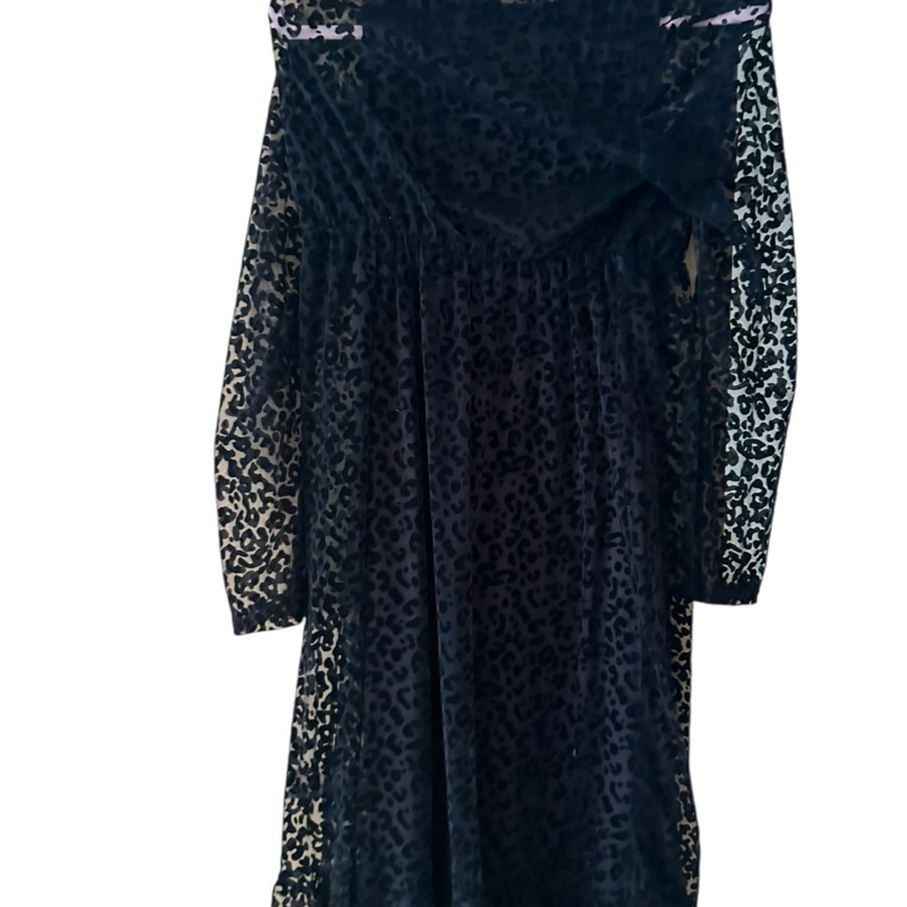 Black Leopard Print Dress sheer with full underslip
Designer sample, only 1